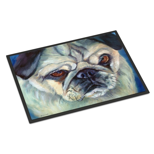 Carolines Treasures 18 x 27 in. Pug in Thought Indoor or Outdoor Mat 7422MAT - main